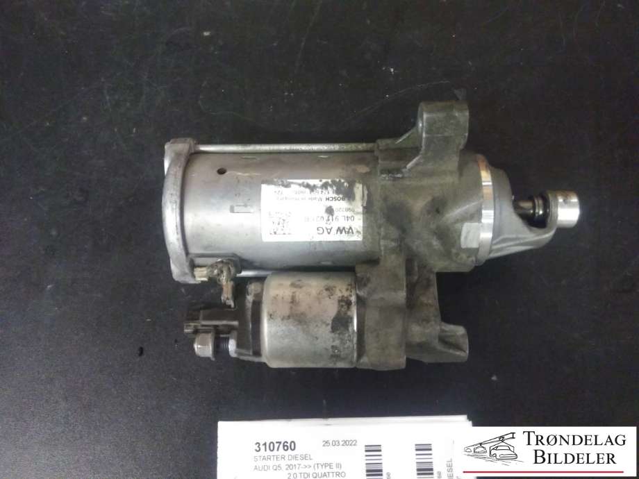Starter diesel til Audi Q5 2017-->> (Type II) (VW AG|04L911021|04L911021X|LRS03822|04L911021BX|04L911021B|04L911021C|04L911021CX|06E911021D|06E911021DX|06E911021F|06M911021X|06M911021)
