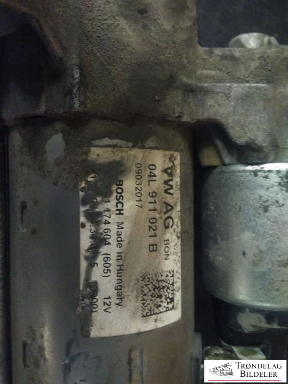 Starter diesel til Audi Q5 2017-->> (Type II) (VW AG|04L911021|04L911021X|LRS03822|04L911021BX|04L911021B|04L911021C|04L911021CX|06E911021D|06E911021DX|06E911021F|06M911021X|06M911021)