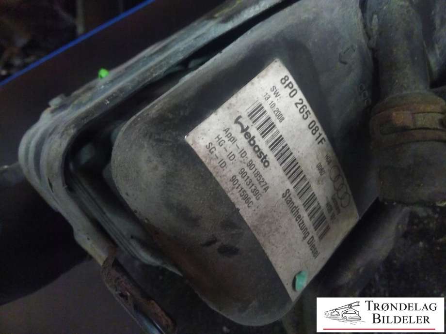Dieselvarmer til Audi A3 2009-2012 (Type II, Fase 2)  (WEBASTO|8P0 265 081 F|1K0 815 007 AR|)