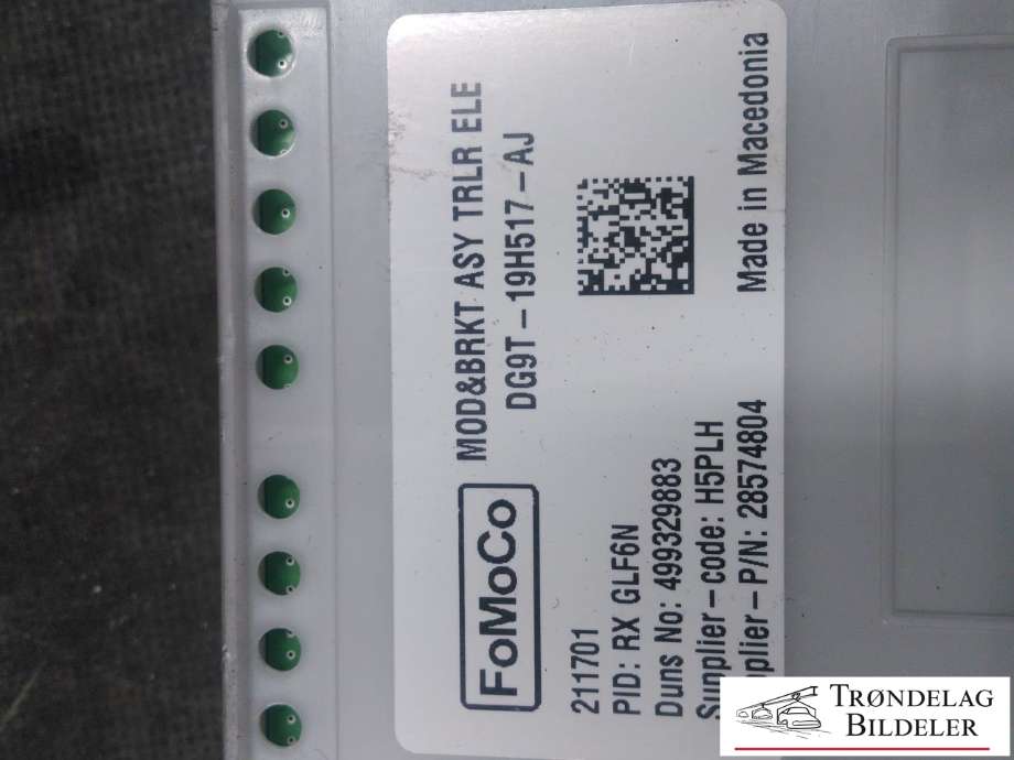 Styreenhet hengerfeste til Ford Mustang Mach-e 2020-->>  (FOMOCO|DG9T-19H517-AJ|499239883|)