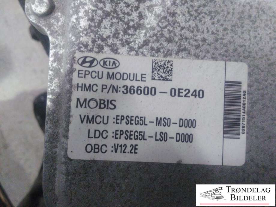 Motor power controller elbil (EPCU/PDM) til Kia Soul 2014-2019 (Type II)  (MOBIS|36600-0E240|EPSEG5L-MS0-D000|EPSEG5L-LS0-D000)