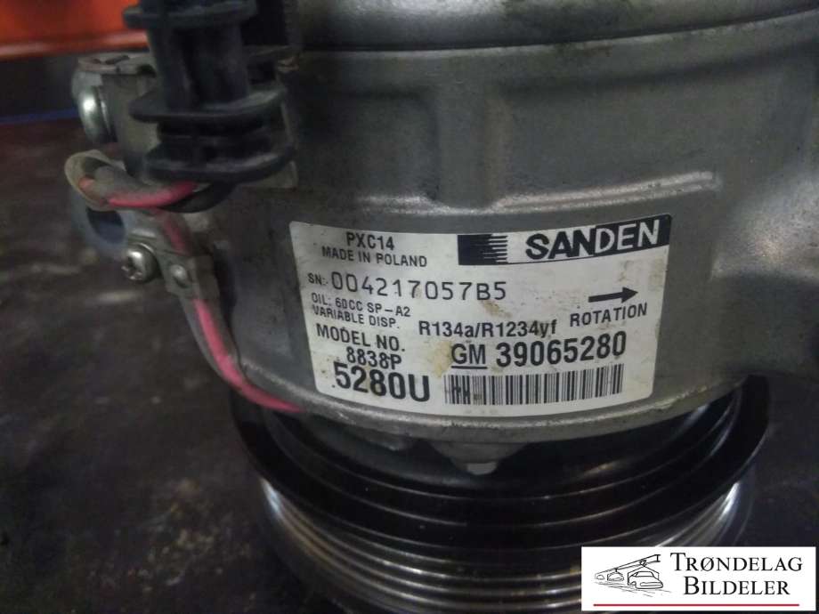 Aircondition kompressor til Opel Insignia B 2017-->>  (SANDEN|(39101827)|39157954|(95526080)|95529064|)