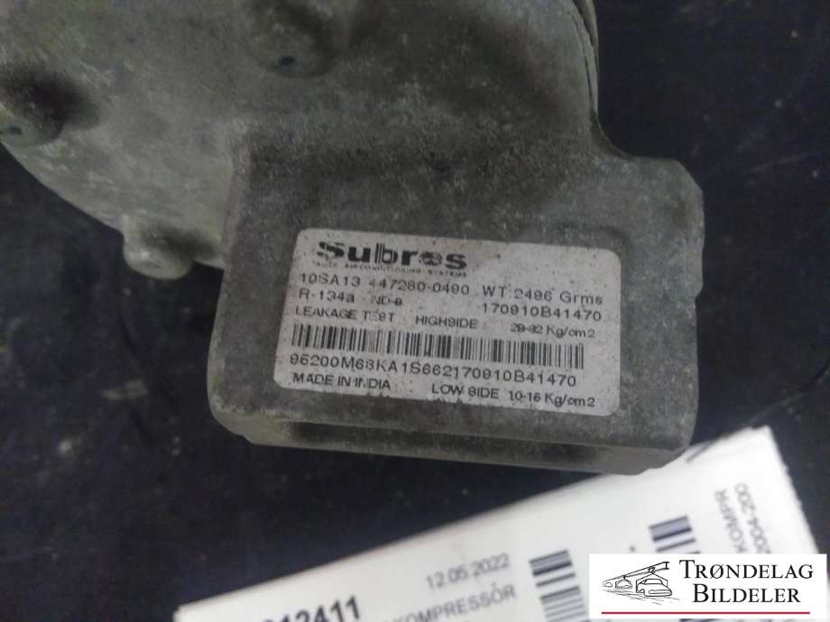 Aircondition kompressor til Suzuki Alto 2010-2016  (95200M68KA1|276304A00G|276304A00K)