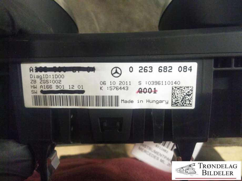 Instrumentpanel til Mercedes ML 2011-2015 (Fase 1) (W166) (W166) (A166911201|)