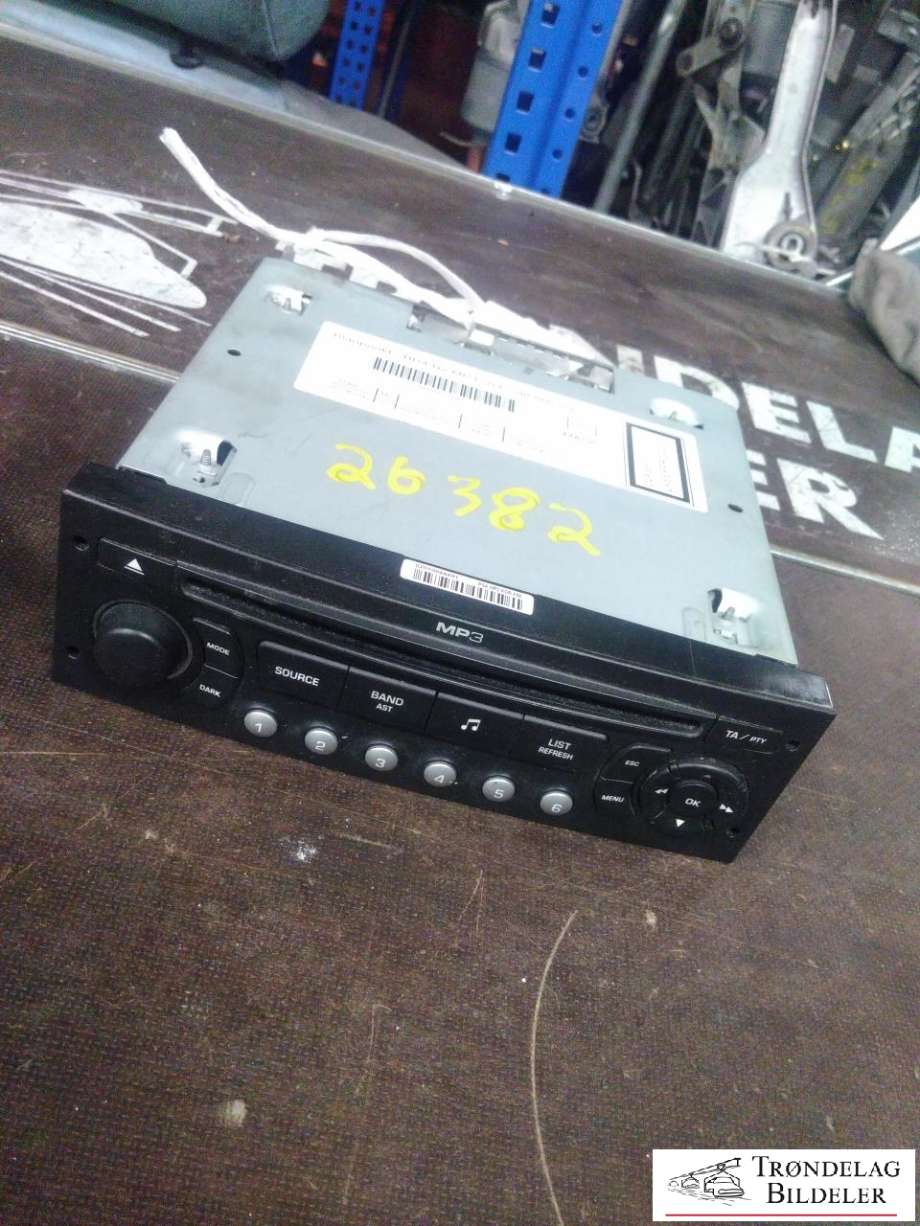 Bilstereo til Peugeot 5008, 2010-2017 (Type I)  (BLAUPUNKT|9666650677|96666506XT)
