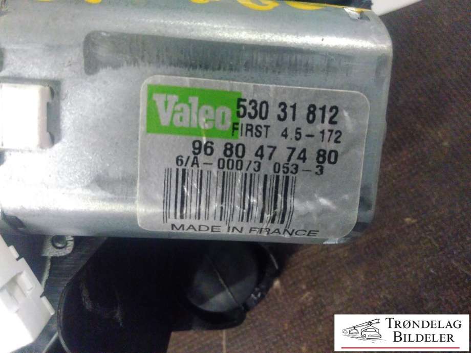 Viskermotor bakrute til Peugeot 5008 2010-2017 (Type I)  (VALEO|53031812|9680477480|)