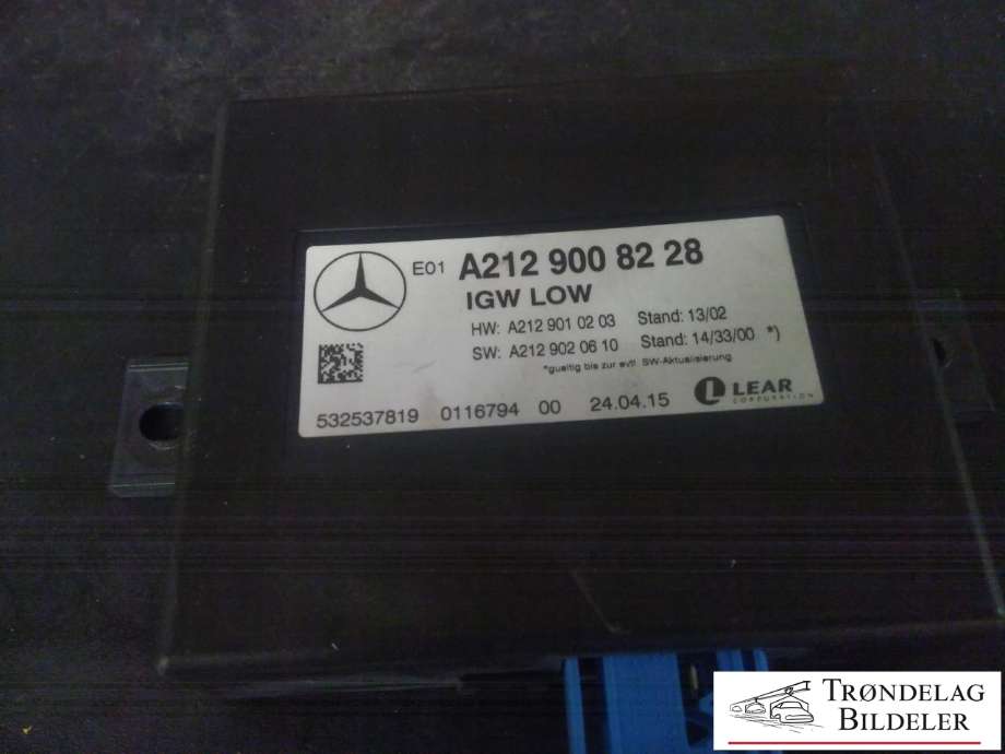 Styreenhet diverse til Mercedes E-Klasse 2013-2016 (Fase 2) (W212) (W212) (MERCEDES|A 212 900 82 28|A 212 901 02 03|)