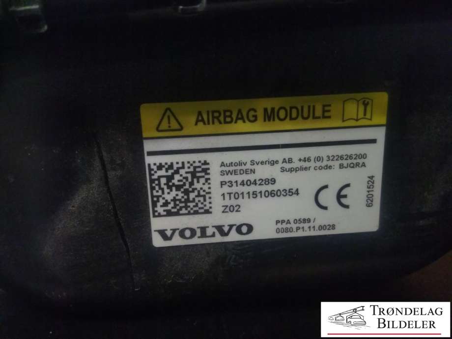 Airbag diverse til Volvo V40 2012-2019  (VOLVO|P31404289|1T01151060354|)