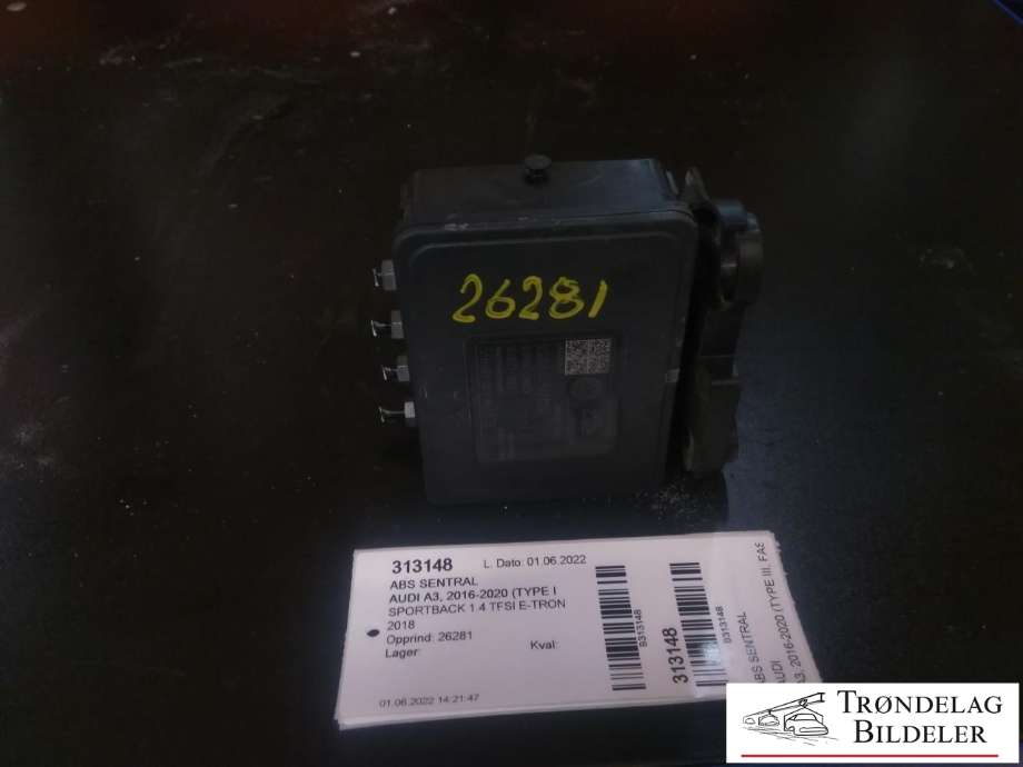 ABS sentral til Audi A3, 2016-2020 (Type III, Fase 2)  (ATE|5Q0 614 517 DB)