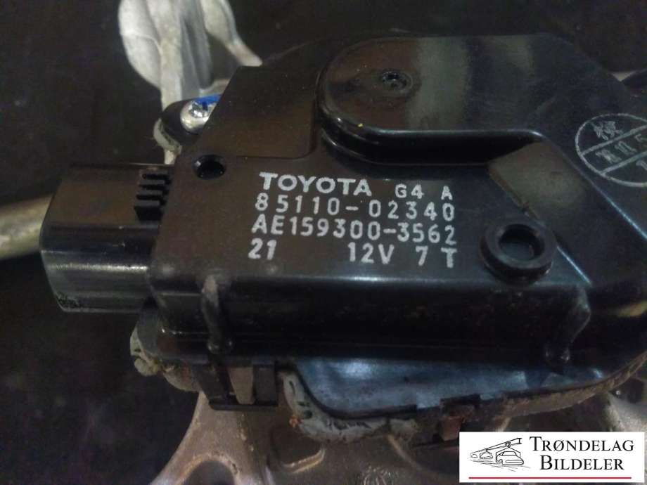 Viskermotor frontrute komplett m/overføring til Toyota Auris 2015-2019 (Type II, Fase 2) (TOYOTA|85110-02340|AE159300-3562|)