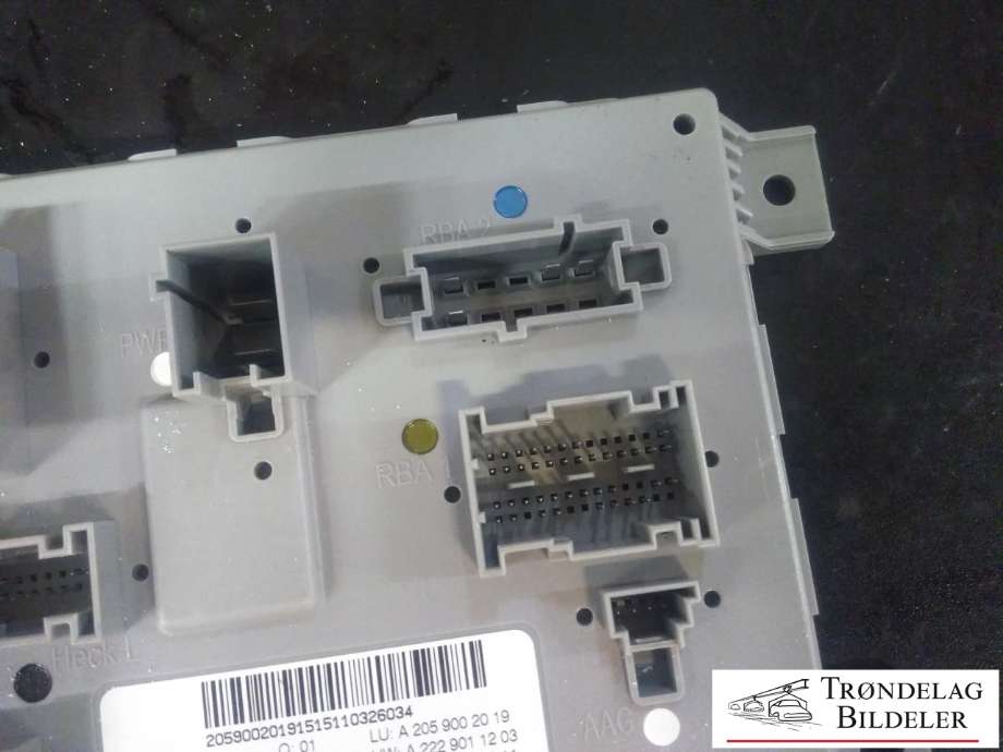 Styreenhet comfort (BCM) til Mercedes C-Klasse 2014-2018 (Fase 1) (W205) (W205) (MERCEDES-BENZ|A 205 900 20 19|5DK 010 775-74|A222 901 12 03)