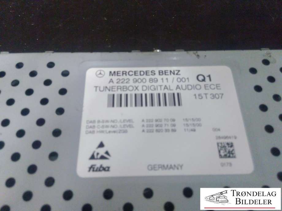 Bilstereo diverse til Mercedes C-Klasse 2014-2018 (Fase 1) (W205) (W205) (A 222 900 89 11|)