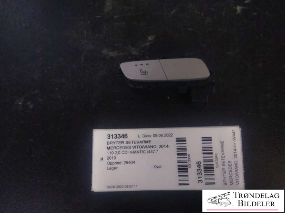 Bryter setevarme til Mercedes Vito, 2014-->> (W447) (W447) (A 212 905 73 02)