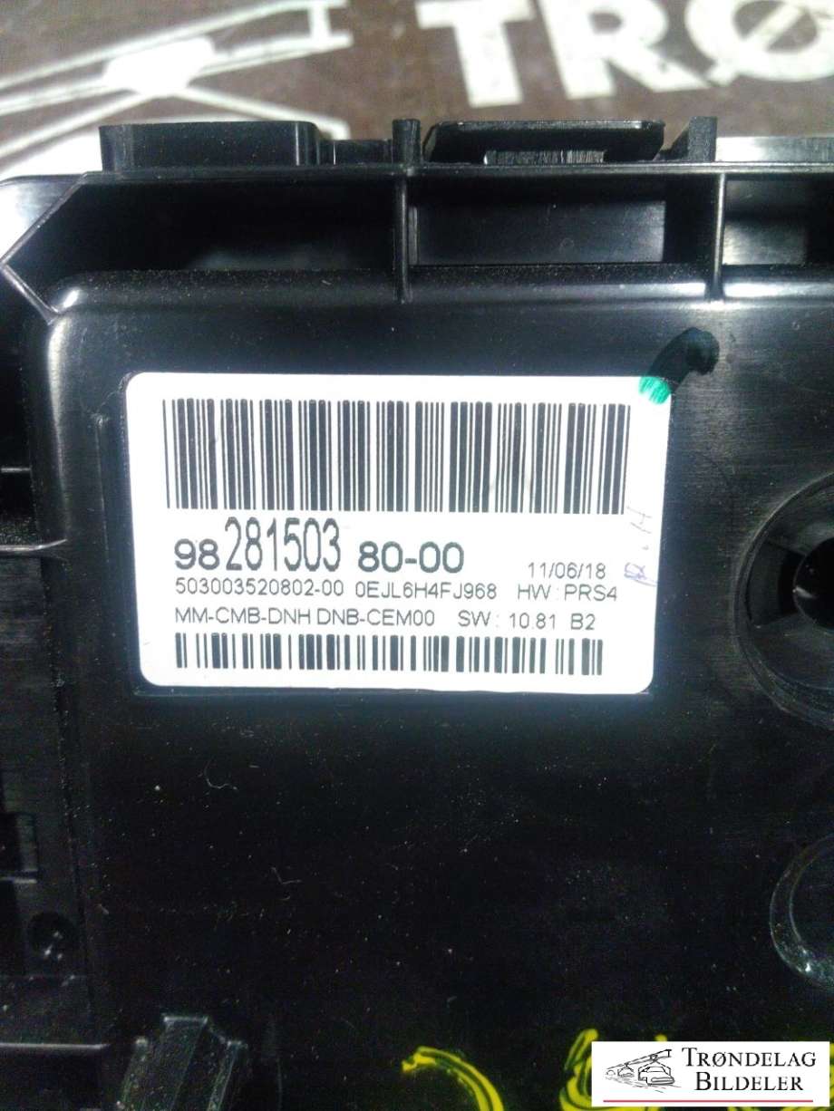 Instrumentpanel til Peugeot 3008 2016-->> (Type II)  (9828150380-00|503003520802-00|)