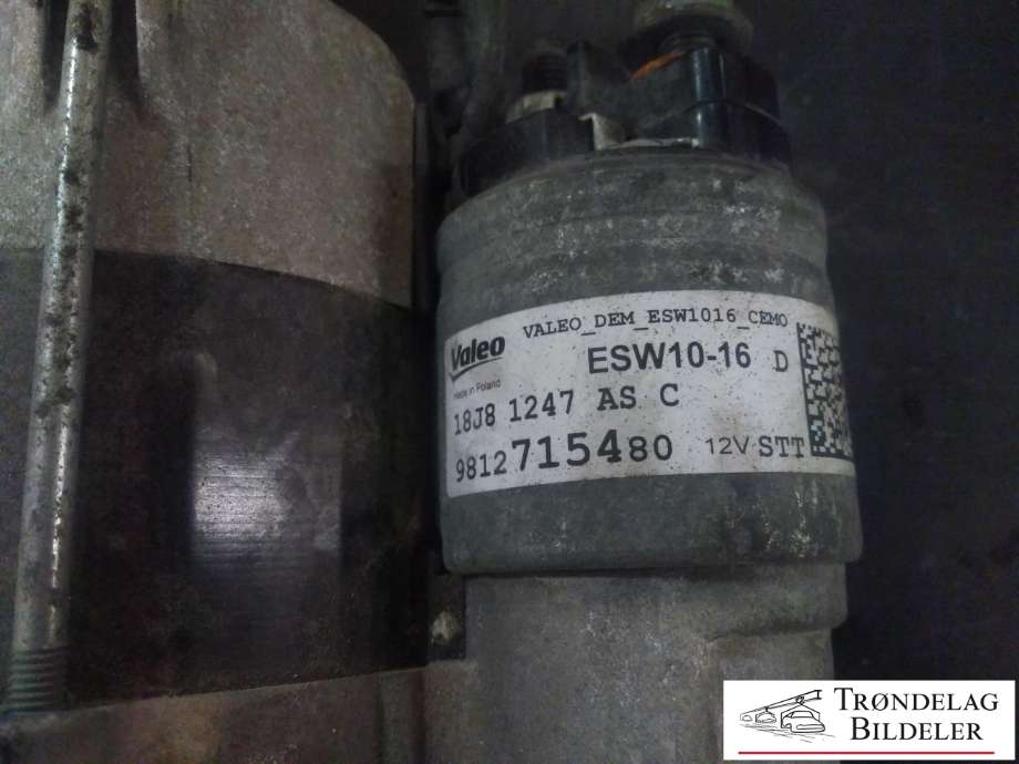 Starter til Peugeot 2008 2013-2019 (Type I)  (VALEO|18J8 1247 AS C|9812715480|)