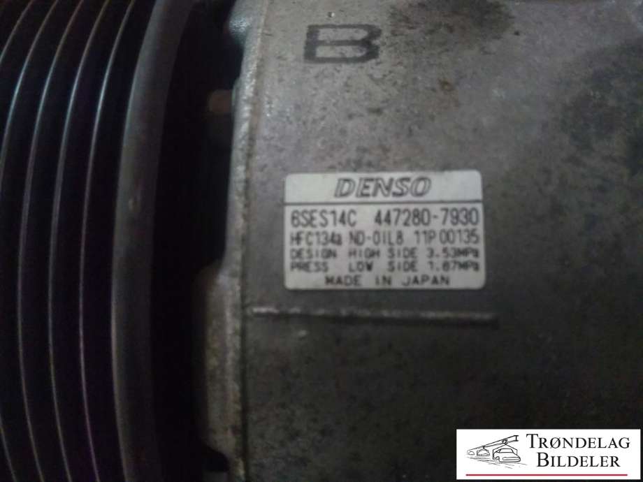 Aircondition kompressor til Toyota RAV4 2013-2015 (Type IV, Fase 1) (DENSO|447280-7930|)