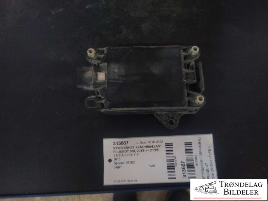 Styreenhet xenon/ballast til Peugeot 308, 2013-2021 (Type II)  (TRW|9807243080)