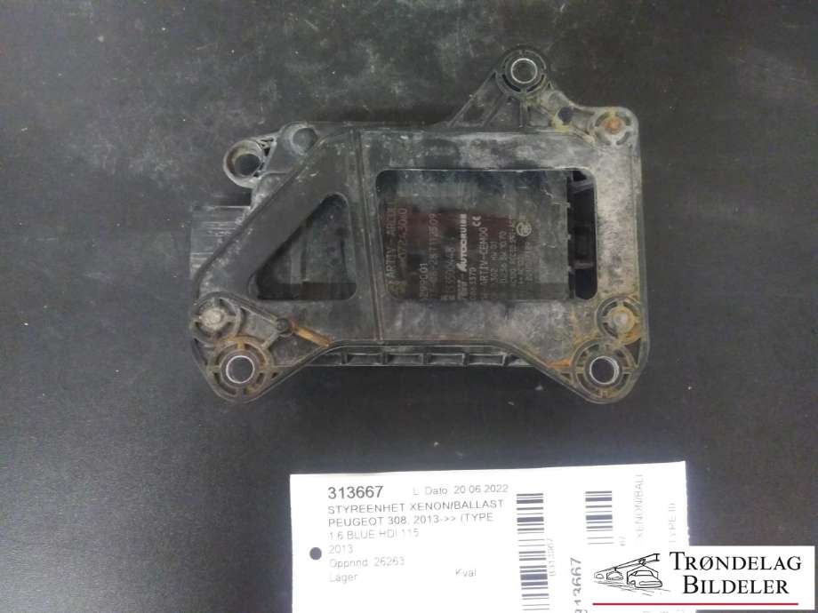 Styreenhet xenon/ballast til Peugeot 308 2013-2021 (Type II)  (TRW|9807243080|54086337D|)