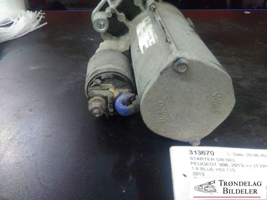 Starter diesel til Peugeot 308 2013-2021 (Type II)  (VALEO|9662854180 02|04L3 1825 JP V3|)