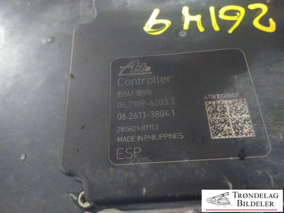 ABS sentral til Toyota Yaris 2012-2014 (Type III, Fase 1)  (ATE|89541-Q0D170|883100D410|883100D380|8831052710|891114)