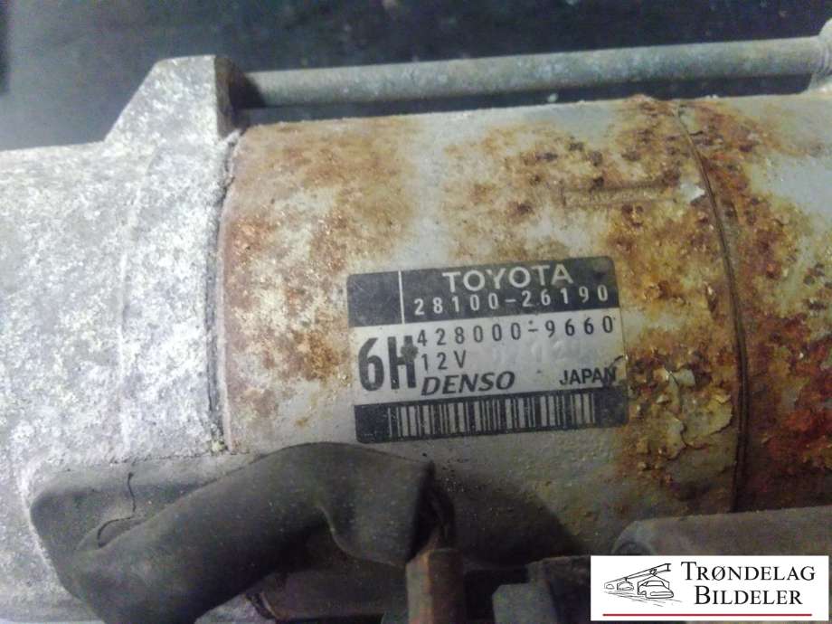 Starter diesel til Toyota RAV4 2013-2015 (Type IV, Fase 1)  (TOYOTA|28100-0R010|28100-0R020|28100-0R021|28100-0R030|28100-0G040|0986023240|25-3436|LRS02265|MS428000-4920)
