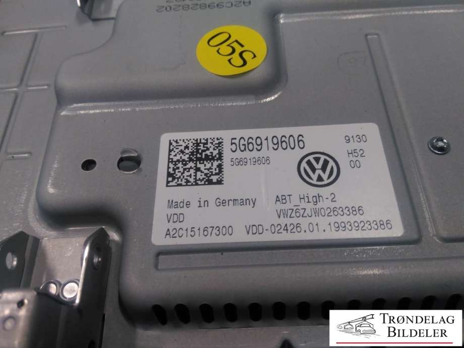 Bilstereo navigasjon skjerm til VW e-Golf 2017-2020 (Fase 2)  (5G6919606|A2C15167300|)