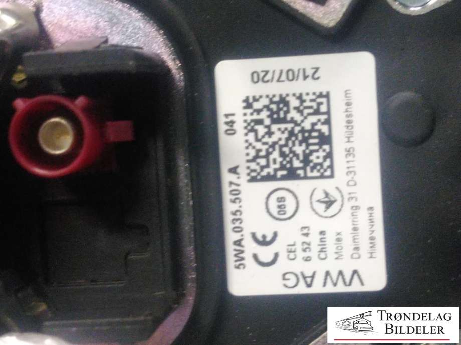 Antenne navigasjon til VW ID.4 2020-->>  (VW AG|5WA035507A|)