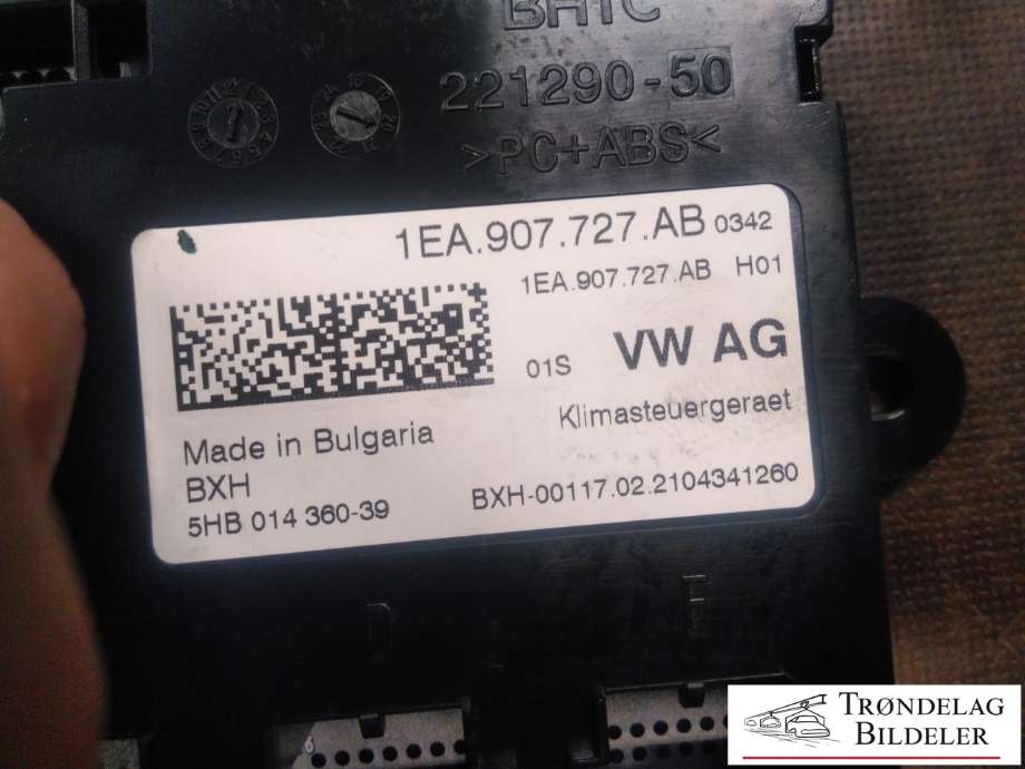 Styreenhet klima/aircondition til VW ID.4 2020-->>  (BHTC|1EA907727AB|5HB014360-39|)