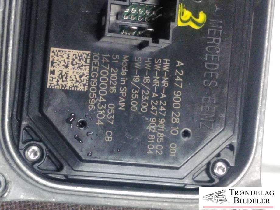 Styreenhet LED til Mercedes EQC 2019-->>  (A2479002810|147000043104|)