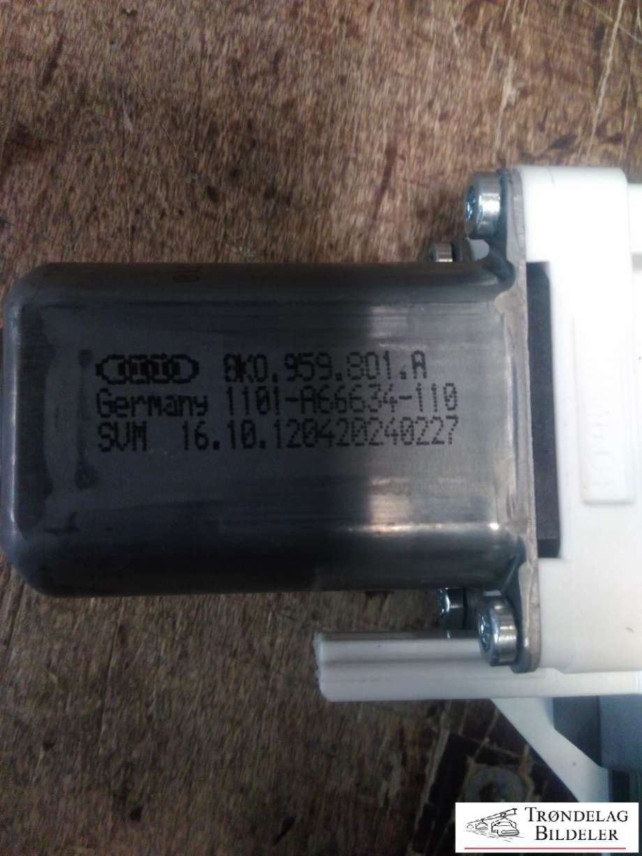 Ruteheis, kun motor, høyre bak til Audi A5 2007-2016 (Type I)  (BROSE|8KO959801A|)