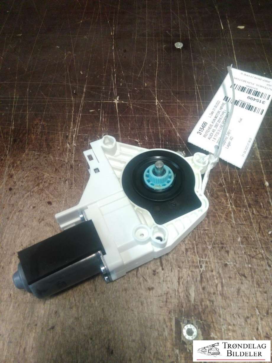 Ruteheis, kun motor, høyre bak til Audi A5 2007-2016 (Type I)  (BROSE|8KO959801A|)