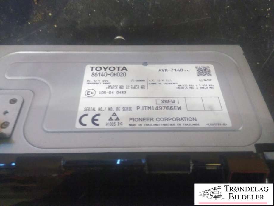 Bilstereo navigasjon til Peugeot 108 2014-->>  (TOYOTA|86140-0H020|AVH-7148ZC|)