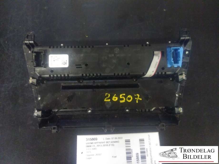 Varmeapparat betjening til BMW X5 2013-2018 (F15) (F15) (BMW|9390467-01|90025-725|15B148MP0830)