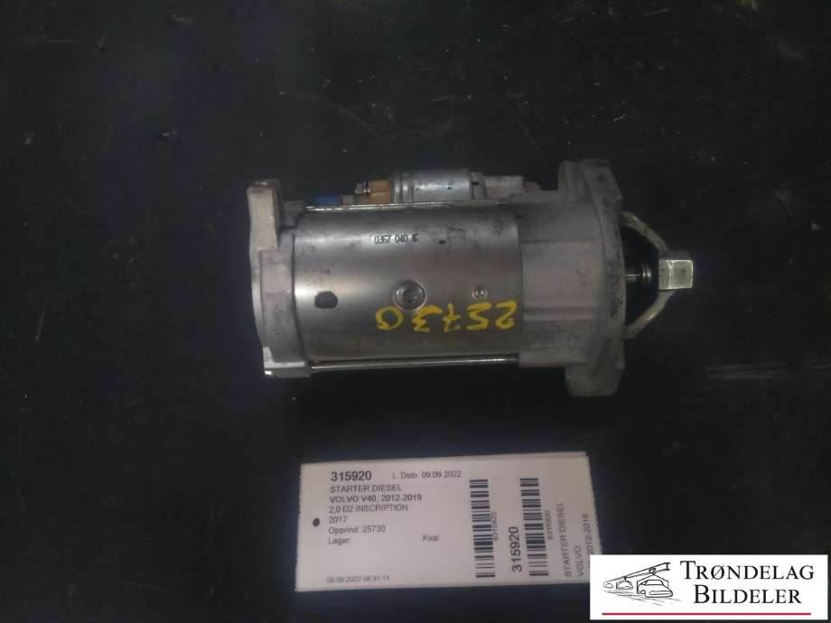 Starter diesel til Volvo V40 2012-2019 (VOLVO|31419543|VEJ3MA|)