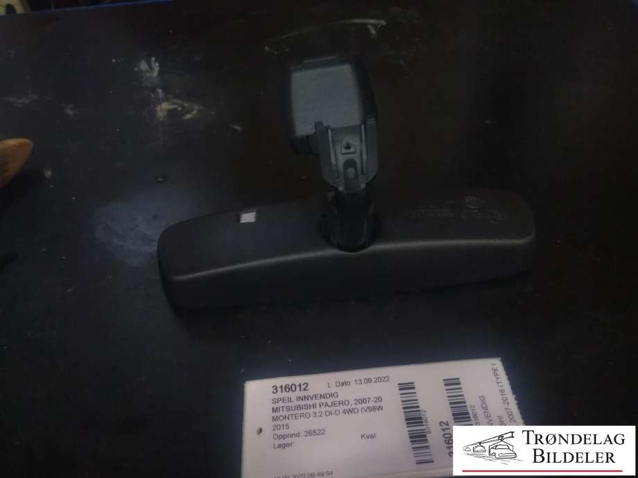 Speil innvendig til Mitsubishi Pajero 2007-2016 (Type IV, Fase 1)  (050514|905-4304|48006576)