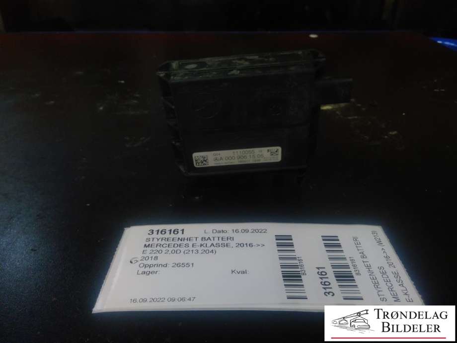 Styreenhet batteri til Mercedes E-Klasse, 2016-2023 (W213) (W213) (MERCEDES|A 000 906 15 05)