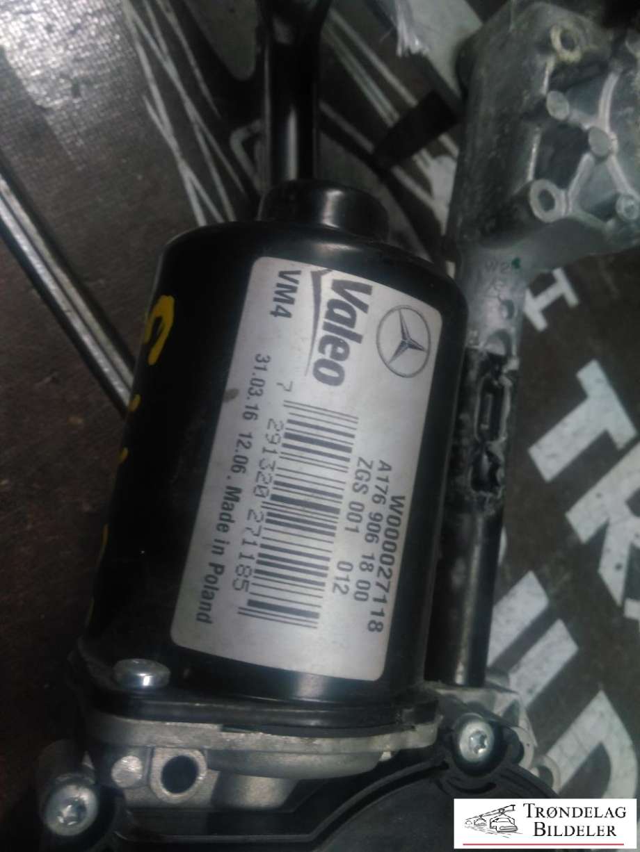 Viskermotor frontrute komplett m/overføring til Mercedes GLA 2014-2020 (X156) (X156) (VALEO|A 176 906 18 00|ZGS 001 012|51416 01 12)