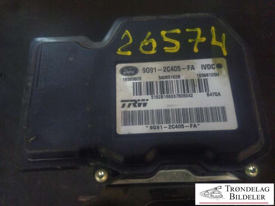 ABS sentral til Ford S-Max 2006-2010 (Type I, Fase 1) (TRW|9G91-2C405-FA|54085182B|16565805)