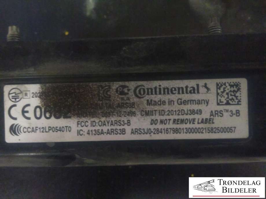 Sensor radar til Mitsubishi Outlander 2015-->> (Type III, Fase 2) (CONTINENTAL|8638A114|2841679801300|)
