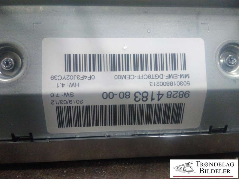 Bilstereo navigasjon skjerm til Peugeot 3008 2016-->> (Type II)  (9828418380-00|503018800213|)