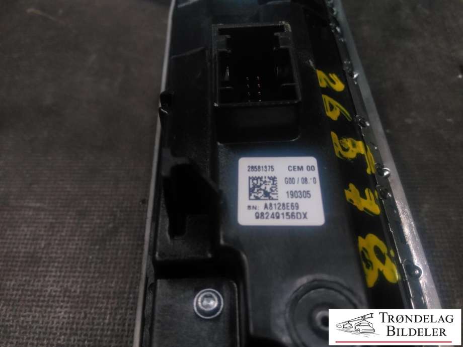 Varmeapparat betjening til Peugeot 3008 2016-->> (Type II) (A8128E69|98249156DX|)