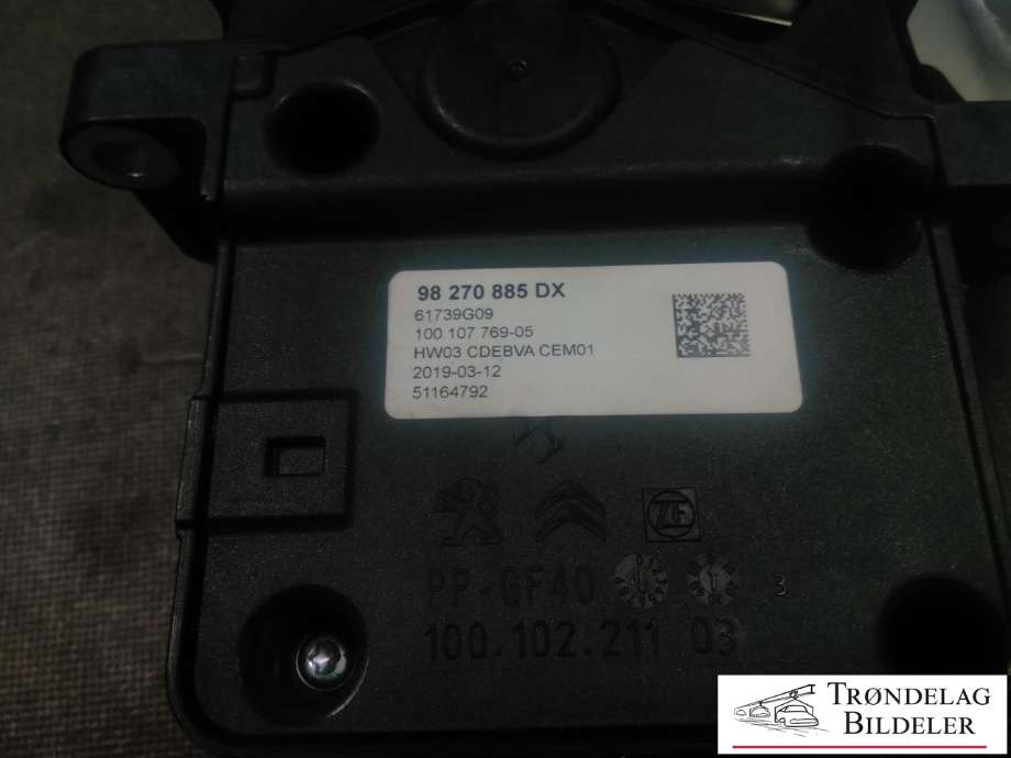 Girstang/girvelger automat til Peugeot 3008 2016-->> (Type II)  (98 270 885 DX|61739G09|)
