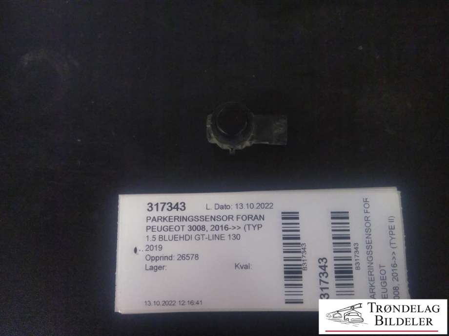 Parkeringssensor foran til Peugeot 3008 2016-->> (Type II) (9827917377|026305342|)