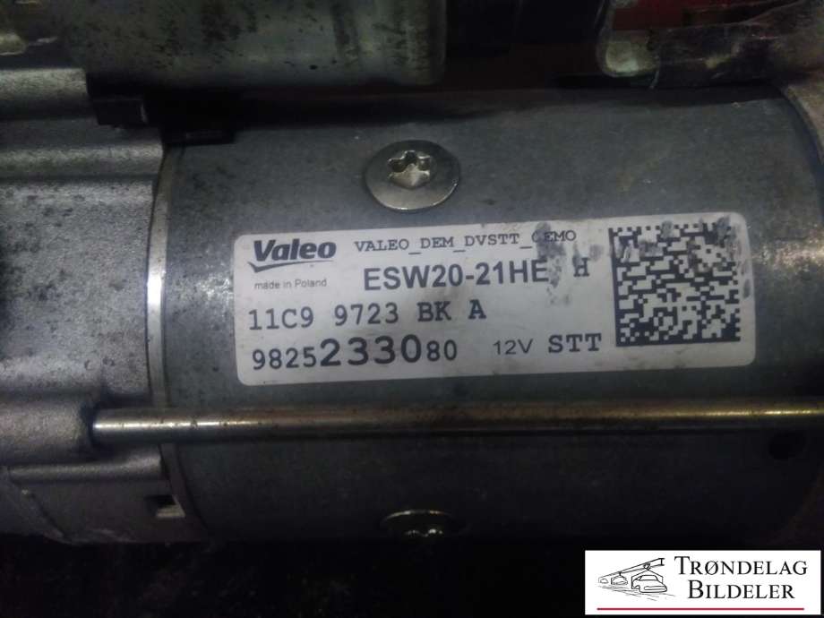 Starter diesel til Peugeot 3008 2016-->> (Type II) (VALEO|9825233080|ESW20-21HE|)