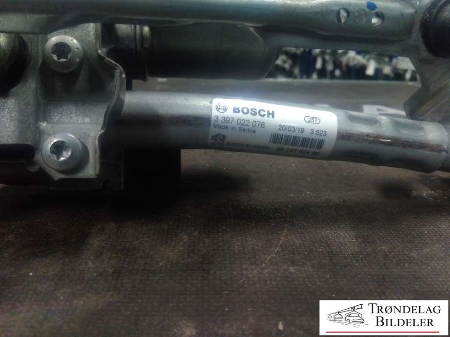 Viskermotor frontrute komplett m/overføring til Peugeot 3008 2016-->> (Type II) (BOSCH|3397022076|1397022076|)