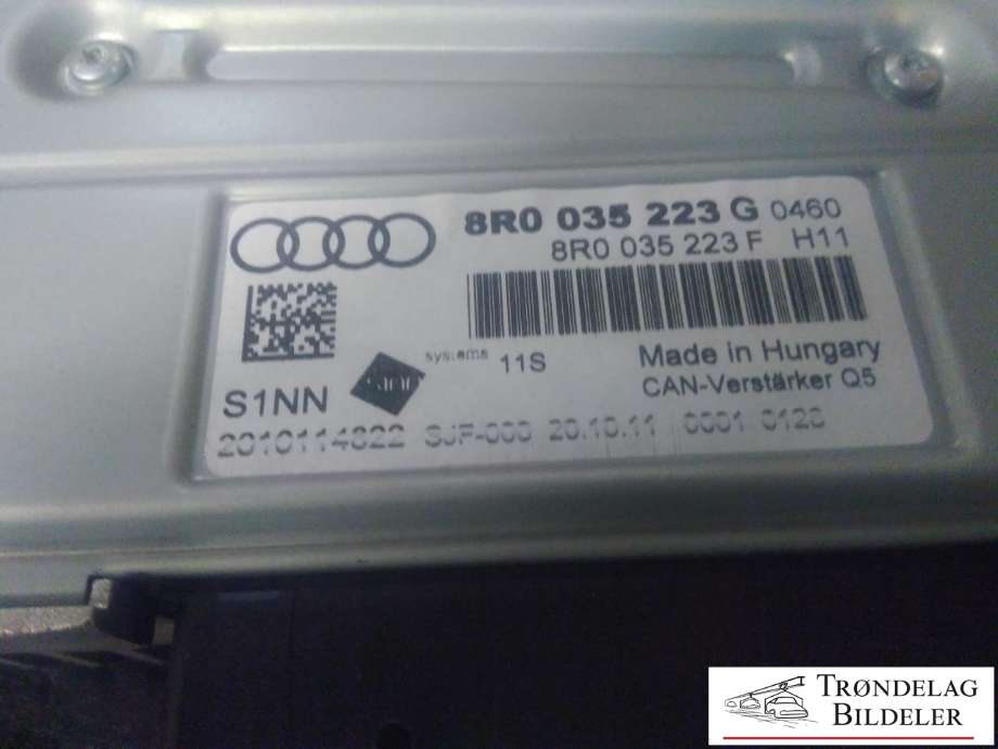 Bilstereo forsterker til Audi Q5 2008-2012 (Type I, Fase 1)  (8R0 035 223 G|8R0 035 223 F|8R0 035 464)
