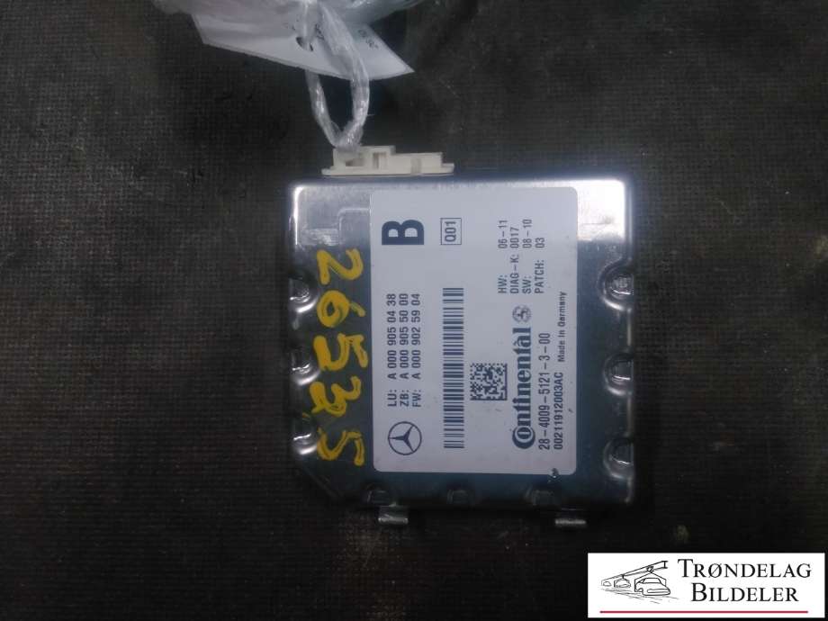 Sensor radar til Mercedes C-Klasse 2011-2014 (Fase 2) (W204) (W204) (CONTINENTAL|A 000 905 04 38|00211912003AC|)