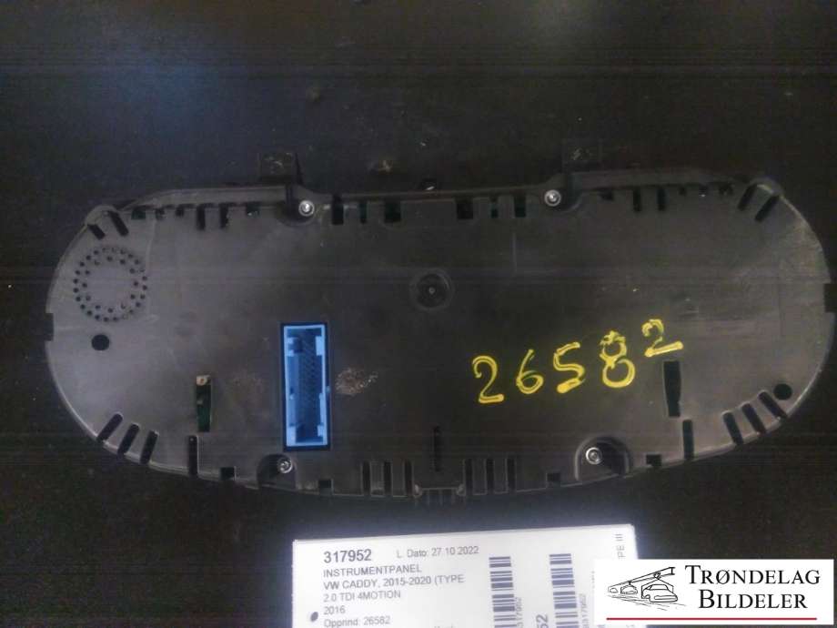 Instrumentpanel til VW Caddy 2015-2020 (Type III, Fase 3) (2K5920876F|)