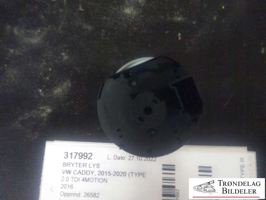Bryter lys til VW Caddy 2015-2020 (Type III, Fase 3)  (1K0 941 431 BB|)