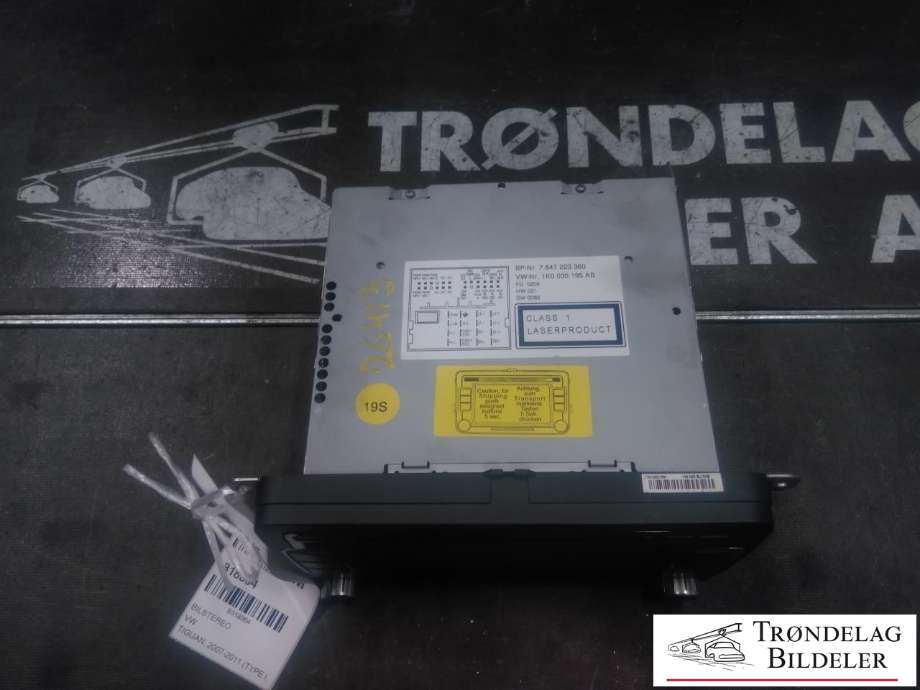 Bilstereo til VW Tiguan 2007-2011 (Type I, Fase 1)  (VW AG|1K0 035 195 AB|7 647 223 360|)
